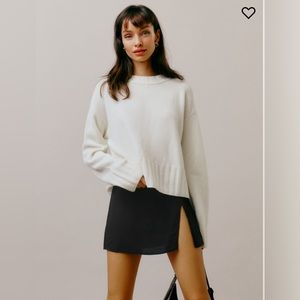 Reformation Black Mini Skirt - NWOT